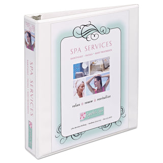 Avery® Heavy-Duty Non Stick View Binder with DuraHinge and Slant Rings, 3 Rings, 1.5" Capacity, 11 x 8.5, White (AVE05404)