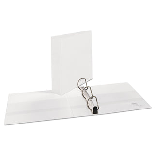 Avery® Heavy-Duty Non Stick View Binder with DuraHinge and Slant Rings, 3 Rings, 2" Capacity, 11 x 8.5, White (AVE05504)