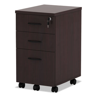 Alera® Valencia Mobile Box/Box/File Pedestal File, 15.88w x 20.5d x 28.38h Mahogany (ALEVA572816MY)