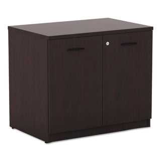 Alera® Valencia Series Storage Cabinet, 34 1/8w x 22 7/8d x 29 1/2h, Mahogany (ALEVA613622MY)