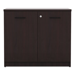 Alera® Valencia Series Storage Cabinet, 34 1/8w x 22 7/8d x 29 1/2h, Mahogany (ALEVA613622MY)