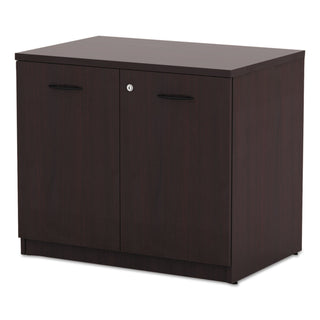 Alera® Valencia Series Storage Cabinet, 34 1/8w x 22 7/8d x 29 1/2h, Mahogany (ALEVA613622MY)