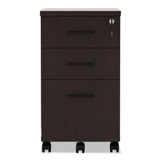 Alera® Valencia Mobile Box/Box/File Pedestal File, 15.88w x 20.5d x 28.38h Mahogany (ALEVA572816MY)