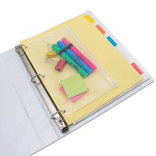 Anglers Zip-All Ring Binder Pocket, 6 x 9 1/2, Clear (AVTANG51)