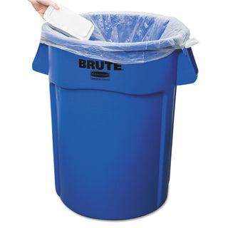 Rubbermaid® Commercial Vented Round Brute Container, 44 gal, Plastic, Blue (RCP2643-60BLU)
