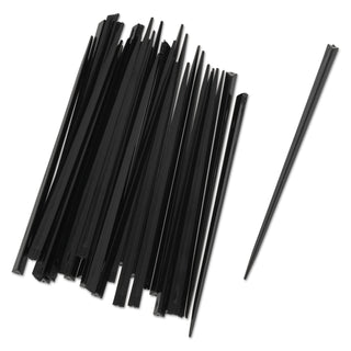 AmerCareRoyal® Prism Picks, Plastic, 4", Black, 500/Box, 5 Boxes/Carton (RPPRP1494BK)