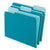 Pendaflex® Interior File Folders, 1/3-Cut Tabs, Letter Size, Teal, 100/Box (ESS421013TEA)