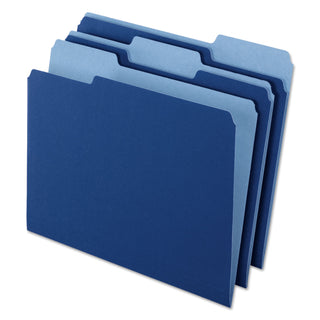Pendaflex® Interior File Folders, 1/3-Cut Tabs, Letter Size, Navy Blue, 100/Box (ESS421013NAV)