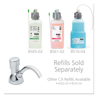 GOJO® CX Counter Mount Foam Soap Dispenser, 1500 mL/2300 mL, 4.5" x 11.88" x 4.5", Chrome (GOJ850001)