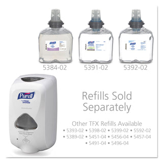 PURELL® TFX Touch Free Dispenser, 1200 mL, 6.5" x 4.5" x 10.58", Dove Gray (GOJ272012)