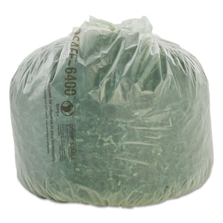 Stout® by Envision™ EcoSafe-6400 Bags, 13 gal, 0.85 mil, 24" x 30", Green, 45/Box (STUE2430E85)