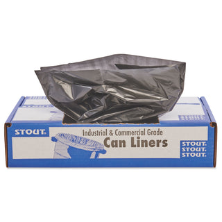 Stout® by Envision™ Total Recycled Content Plastic Trash Bags, 45 gal, 1.5 mil, 40" x 48", Brown/Black, 100/Carton (STUT4048B15)