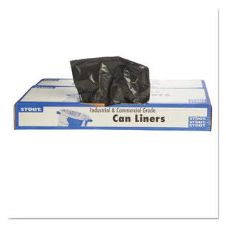 Stout® by Envision™ Total Recycled Content Plastic Trash Bags, 60 gal, 1.5 mil, 38" x 60", Brown/Black, 100/Carton (STUT3860B15)
