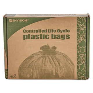 Stout® by Envision™ Controlled Life-Cycle Plastic Trash Bags, 39 gal, 1.1 mil, 33" x 44", Brown, 40/Box (STOG3344B11)