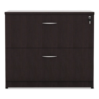 Alera® Valencia Series Two Drawer Lateral File, 34w x 22.75d x 29.5h, Espresso (ALEVA513622ES)
