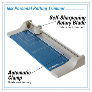Dahle® Rolling/Rotary Paper Trimmer/Cutter, 7 Sheets, 18" Cut Length (DAH508)