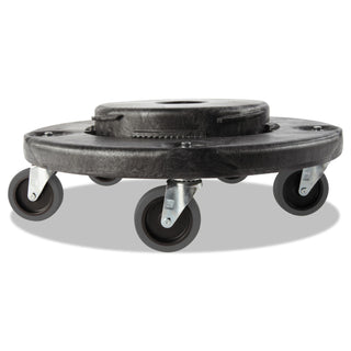 Rubbermaid® Commercial Brute Quiet Dolly, 250 lb Capacity, 18.25" Diameter x 6.63"h, Black (RCP264043BLA)