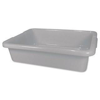 Rubbermaid® Commercial Bus/Utility Tote, 20" x 15" x 5", Gray (3349GY)