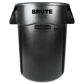 Rubbermaid® Commercial Brute Vented Trash Receptacle, Round, 44 gal, Black (RCP2643-60BLA)
