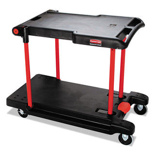 Rubbermaid® Commercial Two Shelf Convertible Utility Cart, 400 lb. Cap, 23 3/4w x 45 1/4d x 43 1/8h, BK (RCP430000BK)
