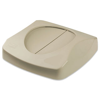 Rubbermaid® Commercial Swing Top Lid for Untouchable Recycling Center, 16" Square, Beige (RCP2689-88BEI)