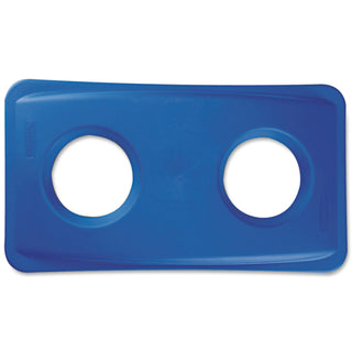 Rubbermaid® Commercial Lid for Slim Jim Bottle Recycling Container, 20.38w x 11.38d x 2.75h, Blue (RCP2692-88BLU)