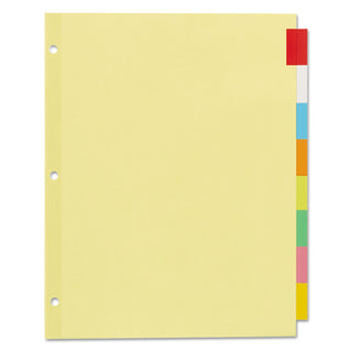 Office Essentials™ Plastic Insertable Dividers, 8-Tab, Letter (AVE11467)