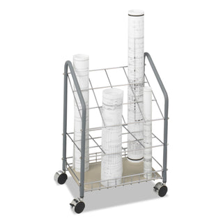 Safco® Wire Roll/Files, 12 Compartments, 18w x 12.75d x 24.5h, Gray (SAF3090)