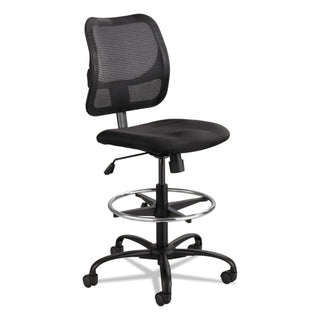 Safco® Vue Series Mesh Extended-Height Chair, 33" Seat Height, Supports up to 250 lbs., Black Seat/Black Back, Black Base (SAF3395BL)