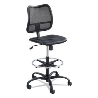 Safco® Vue Series Mesh Extended-Height Chair, 33" Seat Height, Supports up to 250 lbs., Black Seat/Black Back, Black Base (SAF3395BV)