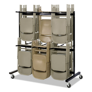 Safco® Two-Tier Chair Cart, 64.5w x 33.5d x 70.25h, Black (SAF4199BL)