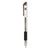 Universal® Comfort Grip Gel Pen, Stick, Medium 0.7 mm, Black Ink, Clear Barrel, Dozen (UNV39510)