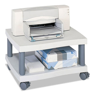 Safco® Wave Design Printer Stand, Two-Shelf, 20w x 17.5d x 11.5h, Charcoal Gray (SAF1861GR)