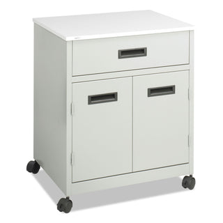 Safco® Steel Machine Stand w/Pullout Drawer, 25w x 20d x 29-3/4h, Gray (SAF1870GR)