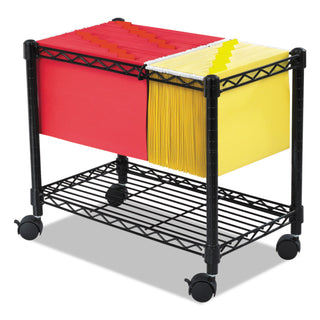 Safco® Wire Mobile File, One-Shelf, 14w x 24d x 20.5h, Black (SAF5201BL)