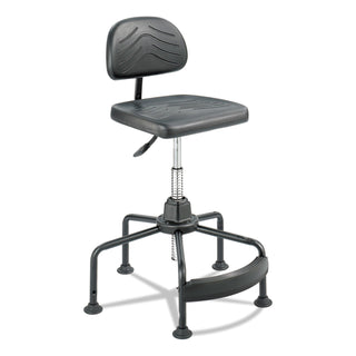 Safco® Task Master Economy Industrial Chair, 35" Seat Height, Supports up to 250 lbs., Black Seat/Black Back, Black Base (SAF5117) (SAF5117)