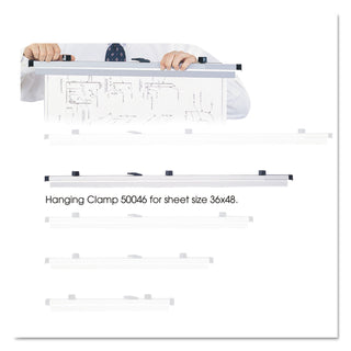 Safco® Sheet File Hanging Clamps, 100 Sheets Per Clamp, 37.75w, 6/Carton (SAF50046)