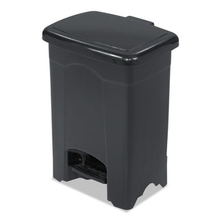 Safco® Step-On Receptacle, Rectangular, Plastic, 4 gal, Black (SAF9710BL)