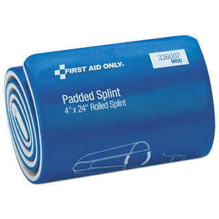 First Aid Only™ Padded Splint, 4 x 24, Blue/White (FAO336007)