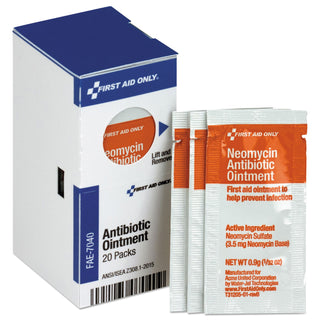 First Aid Only™ Refill for SmartCompliance General Cabinet, Antibiotic Ointment, 0.9g Packet, 20/Box (FAOFAE7040)