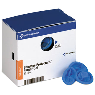 First Aid Only™ Refill for SmartCompliance Gen Business Cabinet, Finger Cots, Blue, Nitrile, 50/Box (FAOFAE6150)
