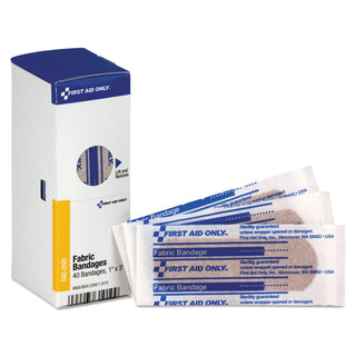 First Aid Only™ Refill for SmartCompliance General Business Cabinet, Fabric Bandages, 1 x 3, 40/Box (FAOFAE3101)