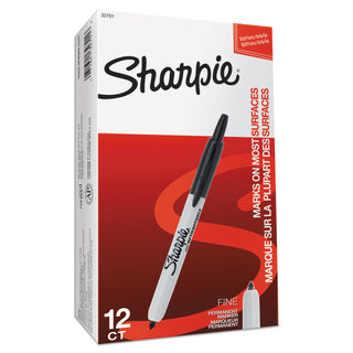 Sharpie® Retractable Permanent Marker, Fine Bullet Tip, Black (SAN32701DZ)
