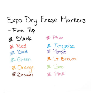 EXPO® Low-Odor Dry Erase Marker Office Pack, Fine Bullet Tip, Assorted Colors, 36/Pack (SAN2003893)