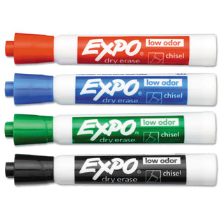 EXPO® Low-Odor Dry Erase Marker Office Pack, Broad Chisel Tip, Assorted Colors, 192/Pack (SAN2003995)