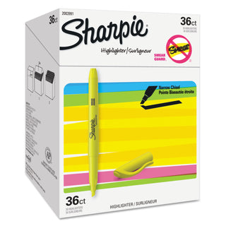 Sharpie® Pocket Style Highlighters, Chisel Tip, Yellow, 36/Pack (SAN2003991)