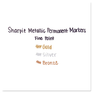 Sharpie® Metallic Fine Point Permanent Markers, Bullet Tip, Silver, 36/Pack (SAN2003899)