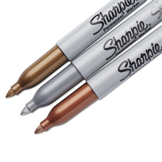 Sharpie® Metallic Fine Point Permanent Markers, Bullet Tip, Gold-Silver-Bronze, 36/Pack (SAN2003900)