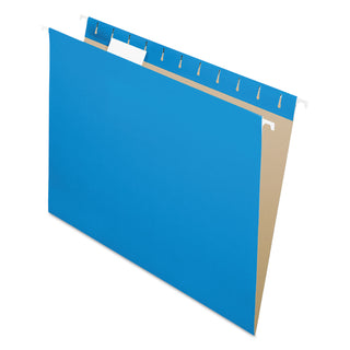 Pendaflex® Colored Hanging Folders, Letter Size, 1/5-Cut Tab, Blue, 25/Box (ESS81603)