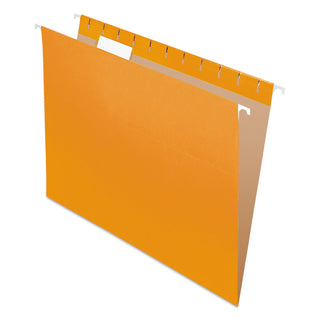 Pendaflex® Colored Hanging Folders, Letter Size, 1/5-Cut Tab, Orange, 25/Box (ESS81607)